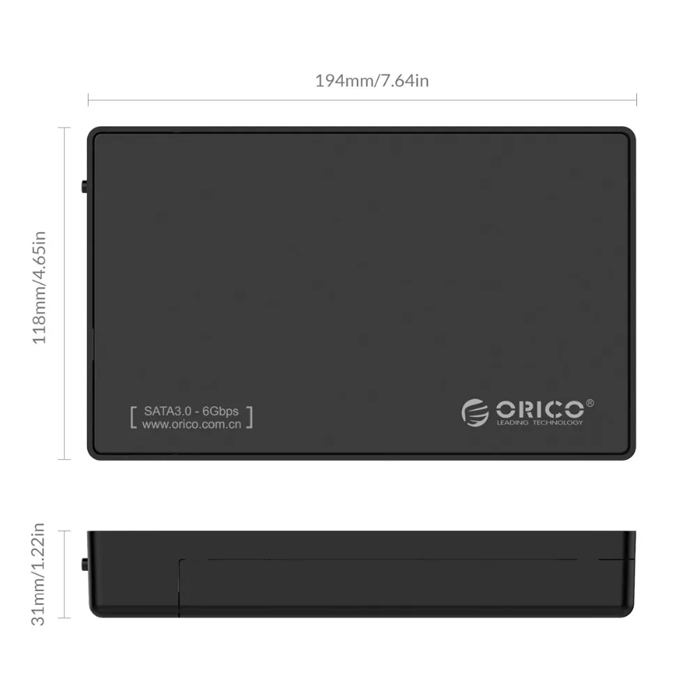 ORICO 3,5 дюйма HDD чехол USB 3,0 5 Гбит/с для SATA поддержка UASP и 8 ТБ накопители предназначены для ноутбука Настольный ПК жесткий диск корпус