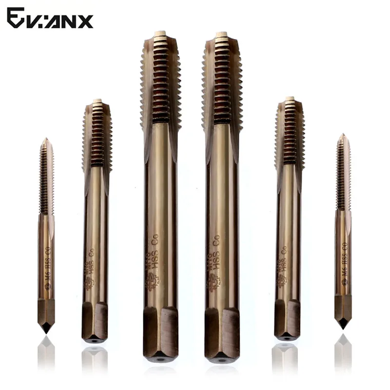 

Screw Tap HSS M35 Straight Flute Taps Machine M3-M12 Metric Cobalt 5% Taps For Stainless Steel Threading Tools