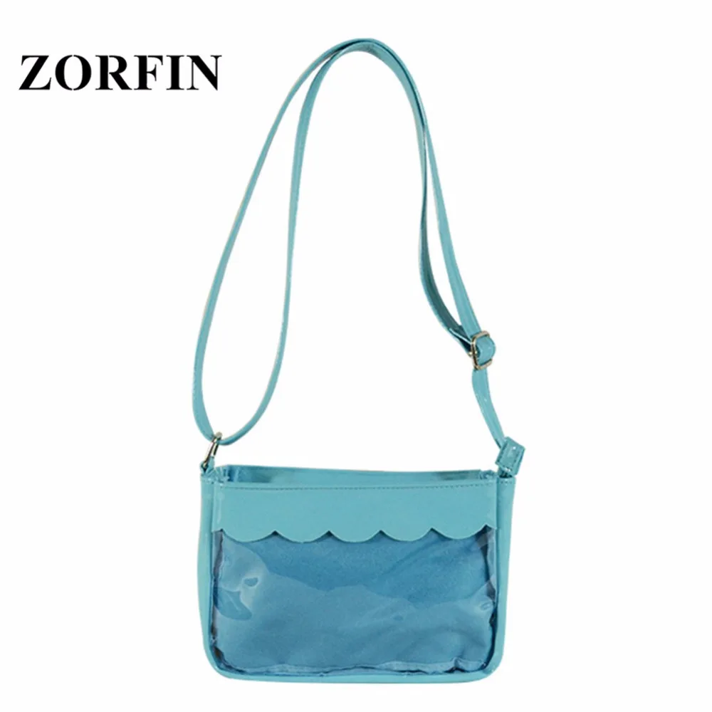 Zorfin Small Blue Ita Bag Women Clear Transpa Shoulder Bags Zorfin Small Blue Ita Bag Women Clear Transpa Shoulder Bags For Ager S Las Crossbody Diy Anime Itabag In From Luggage