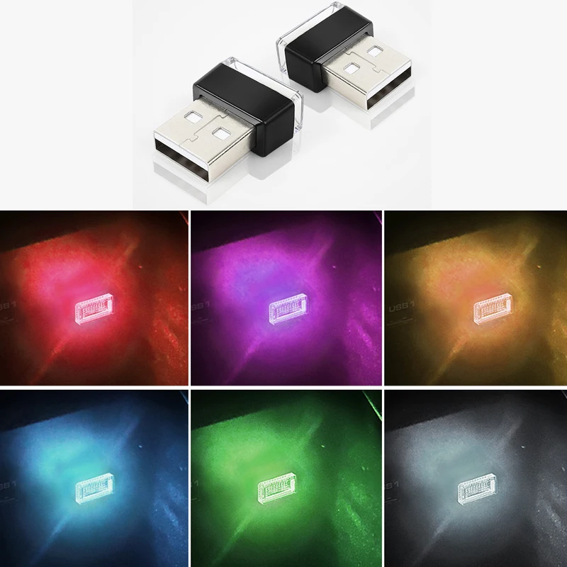 Мини Универсальная Портативная USB автомобильная лампа светодиодный модуль