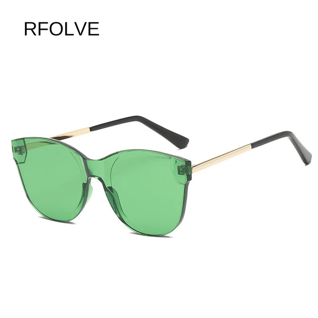 Rfolve Square Rimless Sunglasses Women 2018 Glasses Brand Designer Red