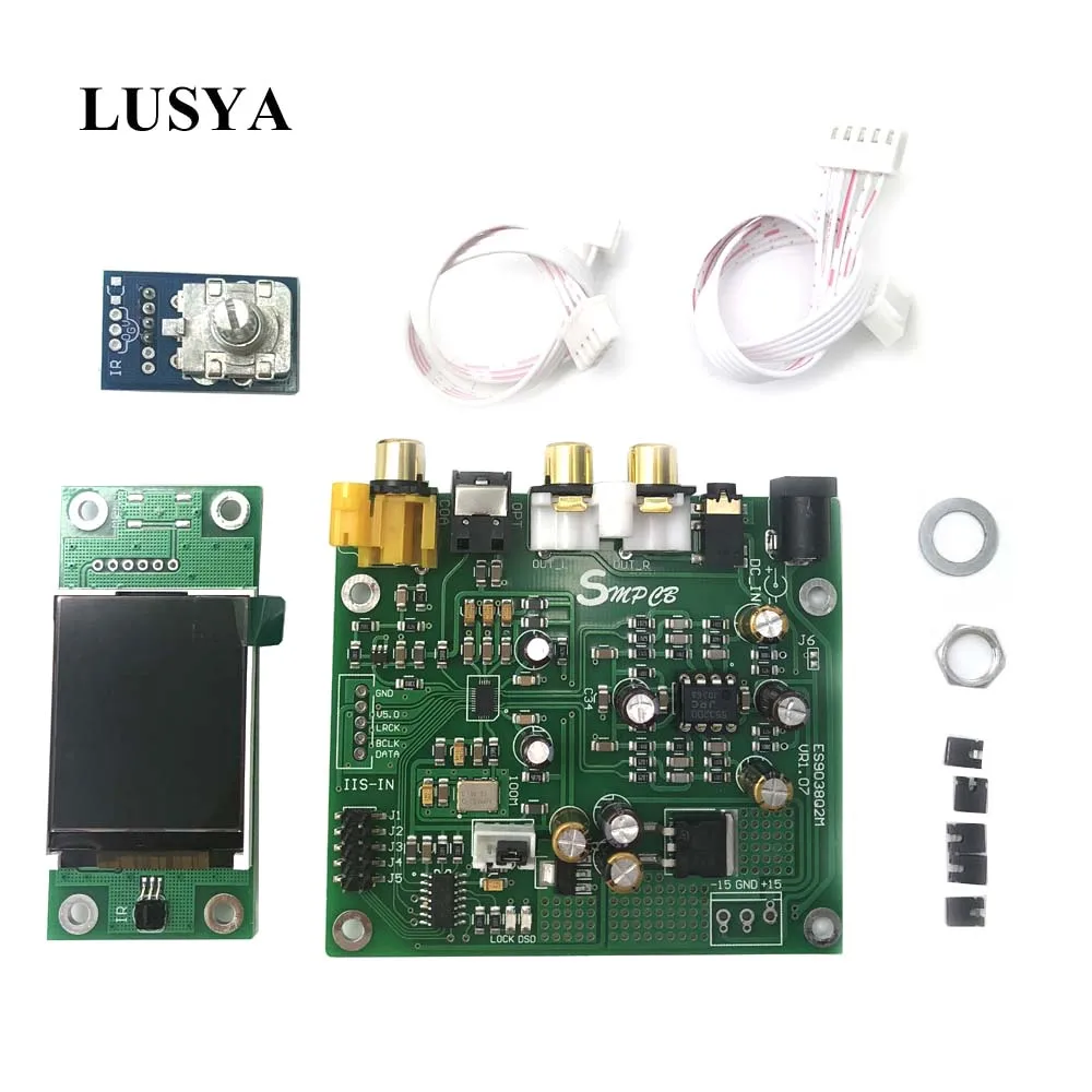 

ES9038 Q2M DAC DSD Decoder Support IIS DSD 384KHz Coaxial Fiber DOP For hifi amplifier audio With OLED G4-009