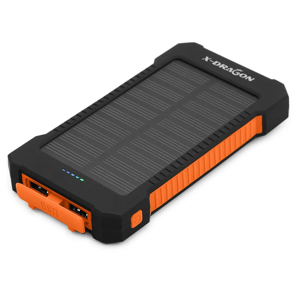 10000mAh Solar Charger Portable Solar Power Bank Outdoor Emergency External Battery for Mobile Phone Tablets iphone Samsung