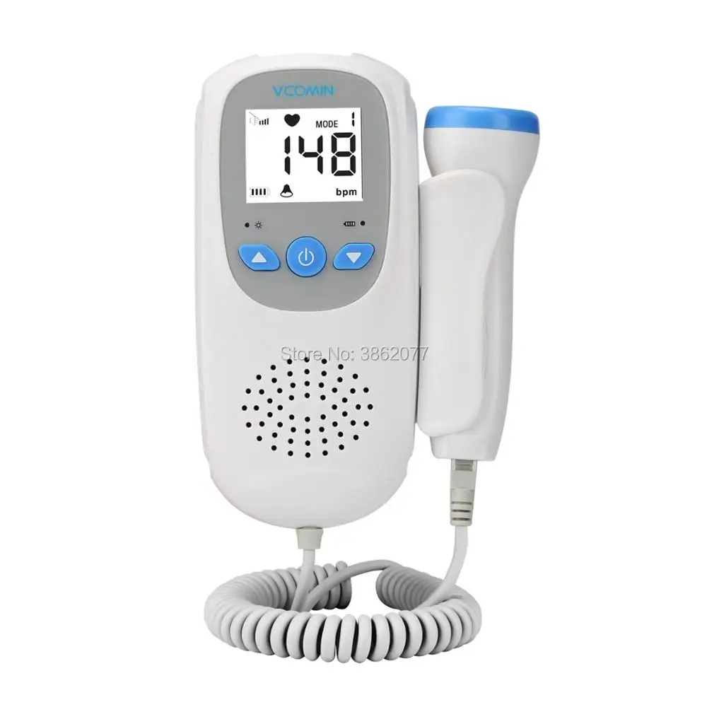 Vcomin Fetal Doppler hand hold Pocket portable sound Baby heart pregnancy Ultrasound fetus doppler Detector machine
