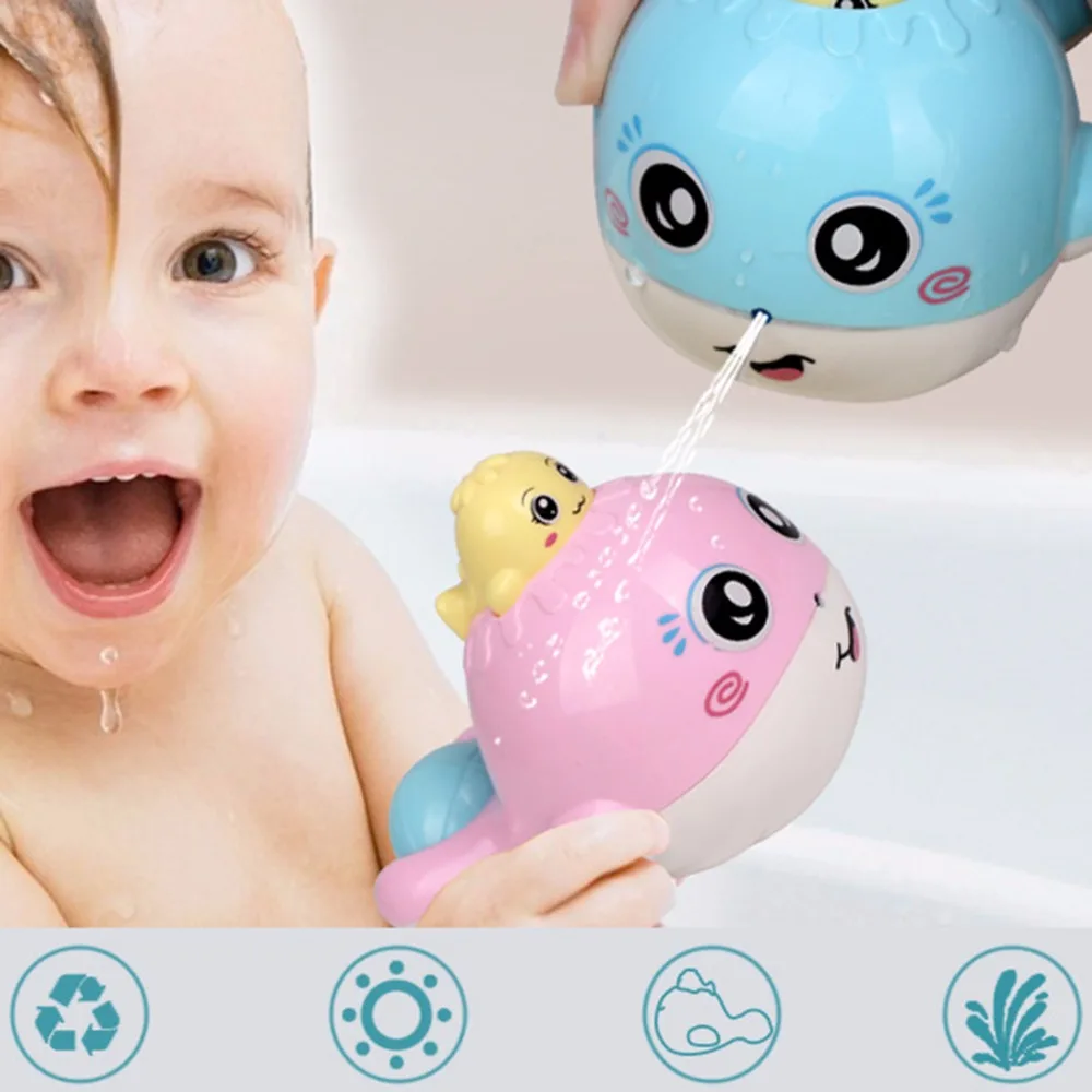 1 шт. мультфильм ребенок плавающий КИТ Распыление воды игрушки Bebe Ванна Душ игрушки для детей ванная комната погремушка в виде молотка