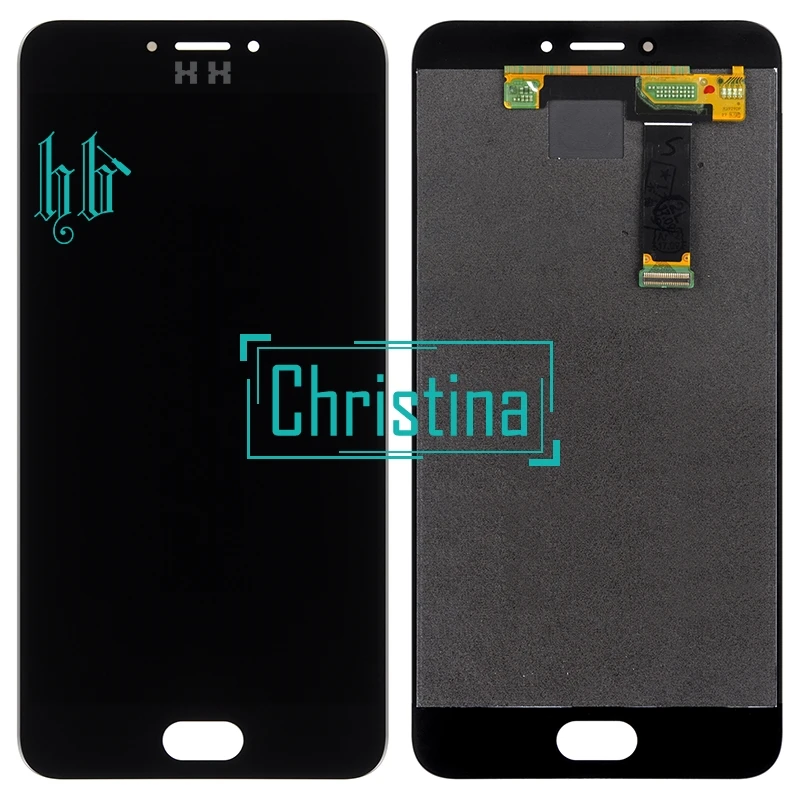 

HH MX6 New LCD Display with Digitizer Touch Screen Assembly For Mei zu MX6 Smart Cellphone 5.5" Black White display screen+tools