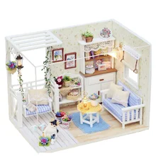 DIY Деревянные маленькие наборы мебели для кукольного домика игрушки ремесло миниатюрный модельный комплект кукольный домик игрушки для детей Рождественский подарок
