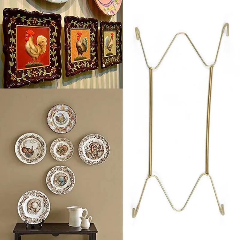 Details about   Stainless Steel Wire Plate Hanger 6/7/8/10/12/14 in Decor Plate Spring Rack 
