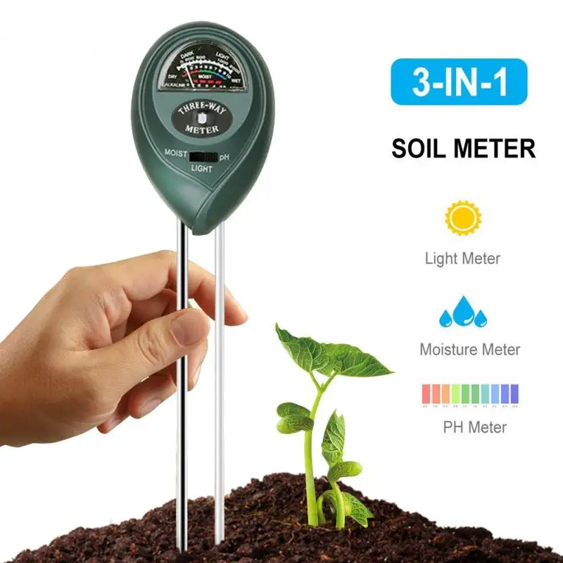 3 in 1 Soil Tester Moisture Light PH Meter Plant Flowers Garden Analog