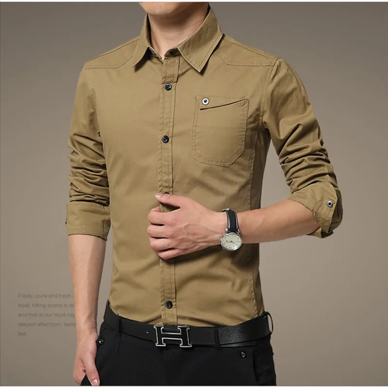 Preise Taktische Shirts Mens Arbeit Kleidung Fracht Armee Military Tops Shirts Business Casual Kleidung Herbst Frühling Kleidung