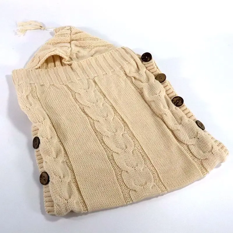 Спальные мешки для малышей новорожденных детские, для малышей Обёрточная бумага теплая шерсть вязаные крючком Одеяло s Infant Bebe милые