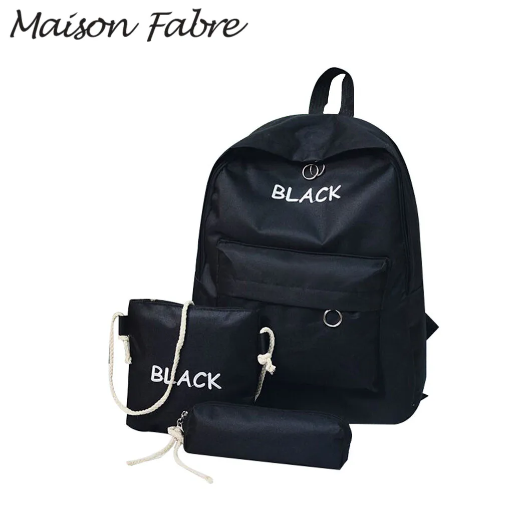 

Maison Fabre bag women backpack zipper Letter shoulder bag large capacity 2019 Polyester backpack traveling bags for men