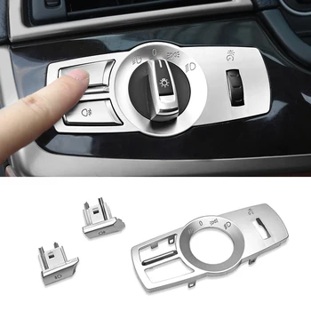 

For BMW X3 X4 F25 5 / 7 Series F10 F18 525 528 2011 2012 2013 2014 2015 Interior Chrome Heading Switch Button Cover Trim Sticker