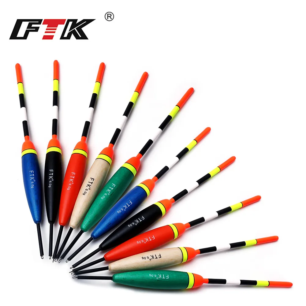 FTK Barguzinsky Fir 10 шт./лот смешанный размер цветной буй дрифтерная трубка Articulos De Pesca