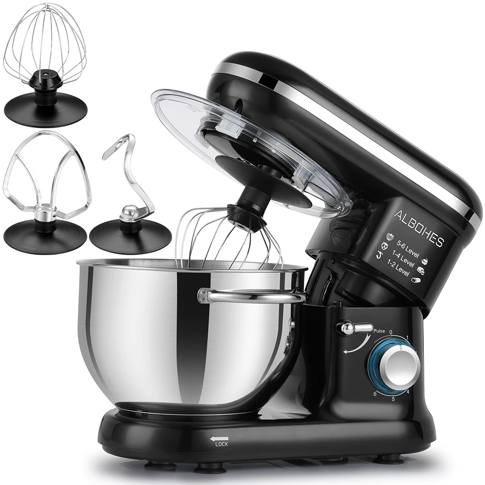Beli Albohes SM 1301Z Blender 600 W Bowl Lift Berdiri Mixer 5.5L Dapur Berdiri Makanan Milkshake Cake Mixer Dough Kneading mesin Pembuat Z2