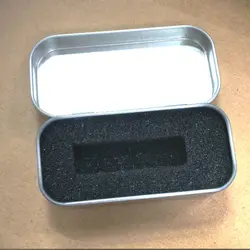 5 шт. без логотипа мини металлический прямоугольник мини металлическая упаковка мини-метал подарочной коробке Размеры 80x40x20 мм только