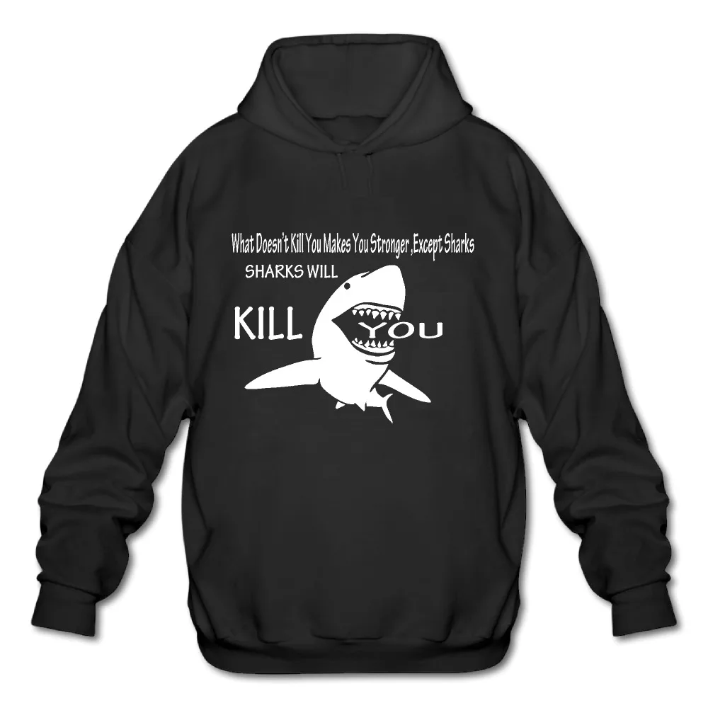 Agary и легко Новое поступление Акулы Will Kill You Для мужчин Толстовка ins Ман свитер с