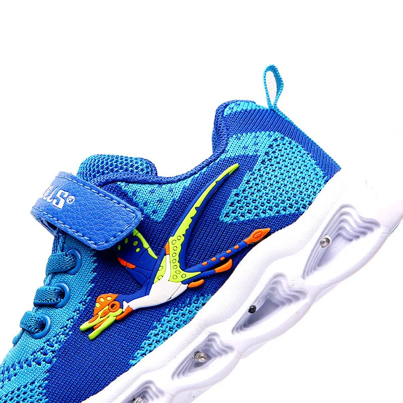 Dinoskulls Children's Sport Led Light Up Shoes Baby Boys Mesh Casual Shoes 2019 Autumn Led Luminous Shoes for Boys 26-31# Dinoskulls Children's Sport Led Light Up Shoes Baby Boys Mesh Casual Shoes 2019 Autumn Led Luminous Shoes for Boys 26-31#