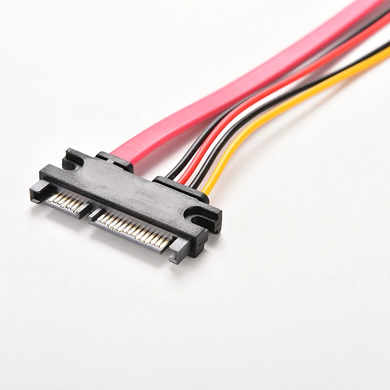 1 шт. 30 см 22Pin SATA кабель штекер гнездо 7 + 15 контактный серийный ATA Power