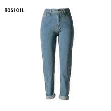 ROSICIL New Pencil Jeans Women Females Skinny Fashion Light Blue Cotton Soft Stretch Denim Pants Jeans For Women Clothing T-AM05