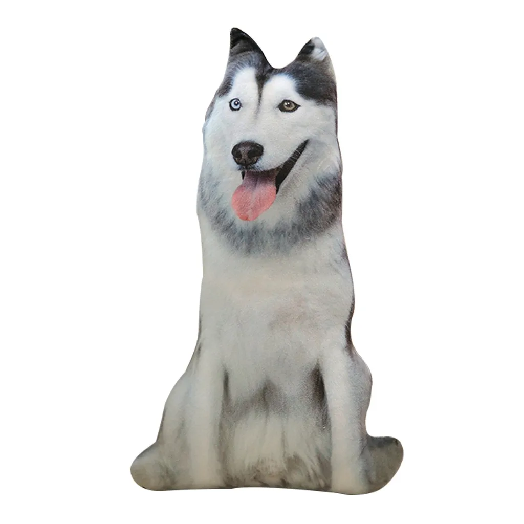 Забавная 3D подушка с принтом собаки креативная Подушка милая плюшевая кукла в подарок домашний декор домашняя плюшевая подушка ПП хлопок 50 см 3D подушка для собаки
