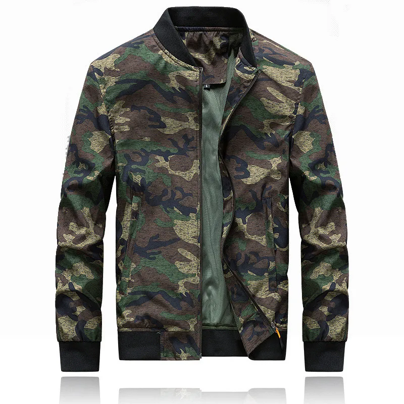 MORUANCLE Men's Fashion Camouflage Jackets Slim Fit Military Style Camo