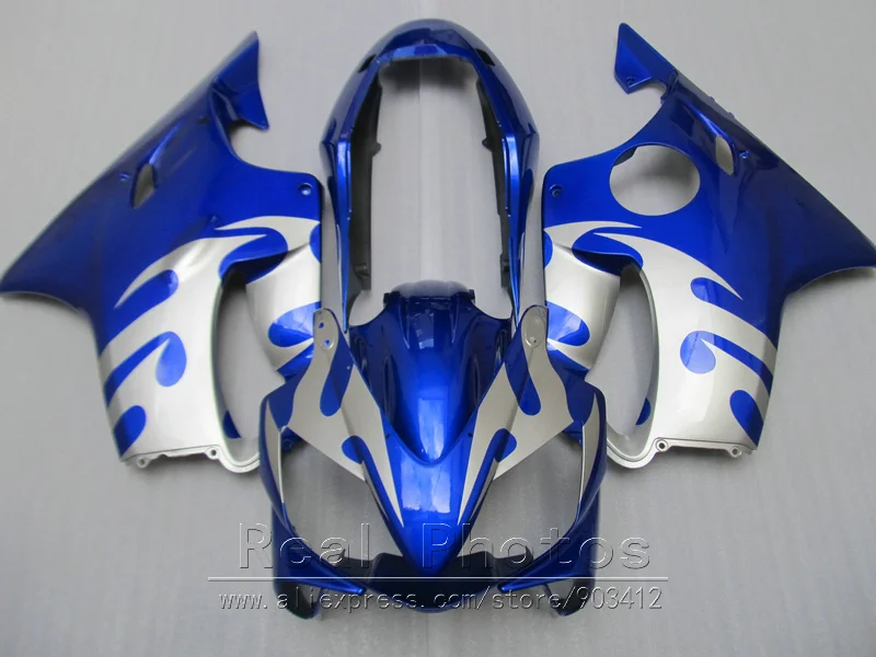 Литьевой формованный Обтекатель Набор для Honda CBR600 F4I 04-07 синий серебристый набор