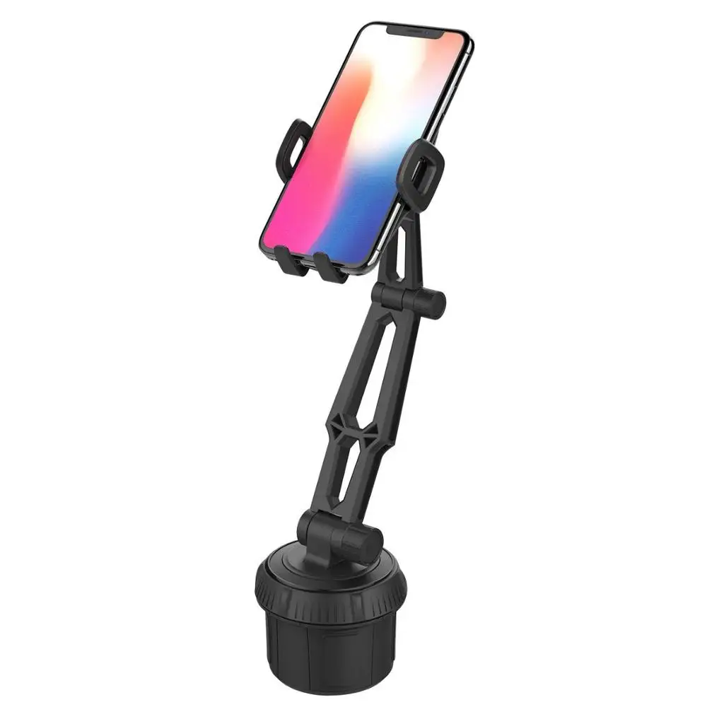

Universal Car Cupholder Mount Cradle with Adjustable Arm [2 in 1] for iPhone XR max 8 plus Samsung S9 HTC U11 Cell Phone