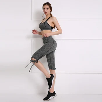 Yoga pants Women Bandage Yoga Leggings Capri Pants Leggins Sport Women Running Tights Women Calzas Deportivas Mujer Fitness 6