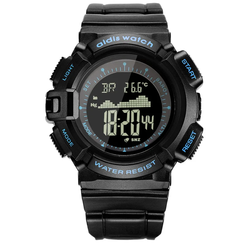 Aidis Брендовые мужские спортивные часы для альпинизма, рыбалки и электронных часов - Цвет: Blue