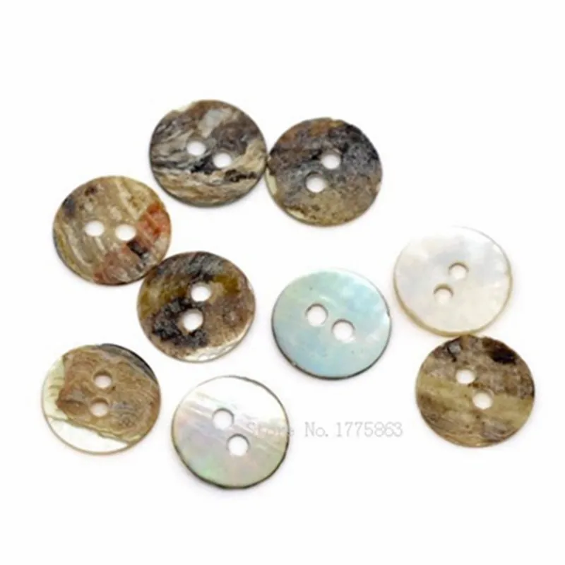 

200Pcs11mm Mother of Pearl round Buttons for Sewing, Scrapbooking, Embelishments, Crafts 7NK32