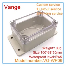 2 шт./лот настенная распределительная коробка IP65 ABS Пластиковый Чехол для проекта 100*68*50 мм прозрачная крышка для печатной платы