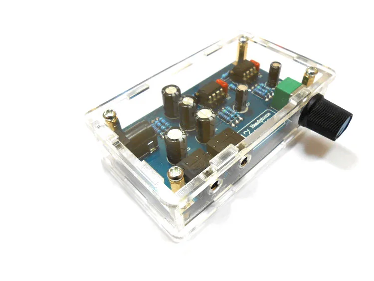 

Single Power Supply Portable HIFI Headphone Amplifier led electronic diy kit for DA47 Earphone Accessories