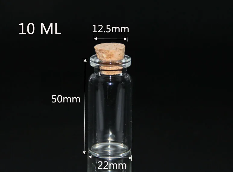50 шт 22*50 мм прозрачные Крошечные стеклянные бутылки желаний для хранения баночки с пробкой пустые баночки Бутылочки для специй свадебный Декор подарок
