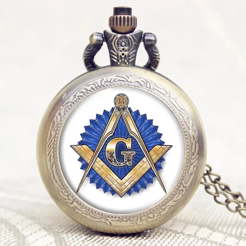 Новое прибытие масонский свободный масон, масонство Ретро Relogio De Bolso красивый кулон Мейсон ювелирные изделия карманные часы с ожерельем