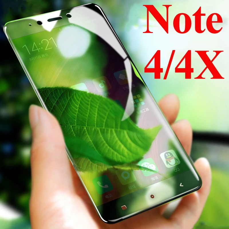 Закаленное стекло на redmi для xiaomi ksiomi Защитная пленка экрана x4 x защита glas note4 note4x red
