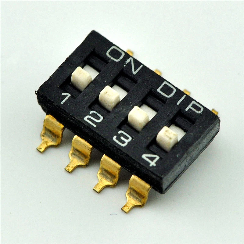 

Patch dial switch ,4 bit 2.54mm ,dial code switch, encoding switch, gold plating