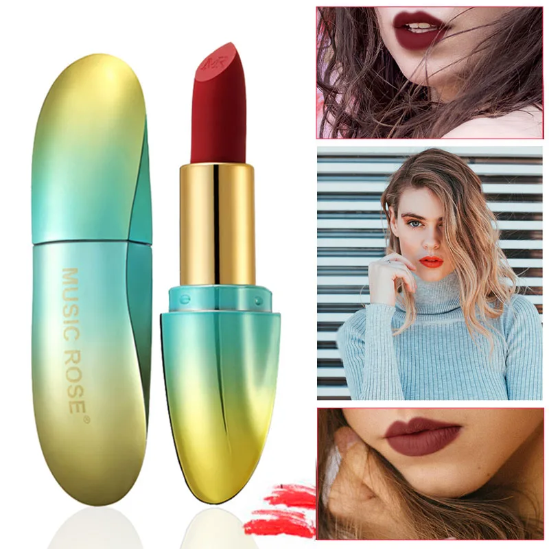 

Metallic Matte Lipstick Pigmented Waterproof Long Lasting Lipstick Makeup Korean Cosmetics Lip Stick Tint 24 Colors Mate Batom