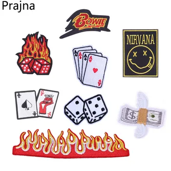 

Prajna Nirvana Dice Snake Patch Applique Marley Embroidered Patches For Clothes Stripes Evil Eye Stalker Iron On Patches Biker