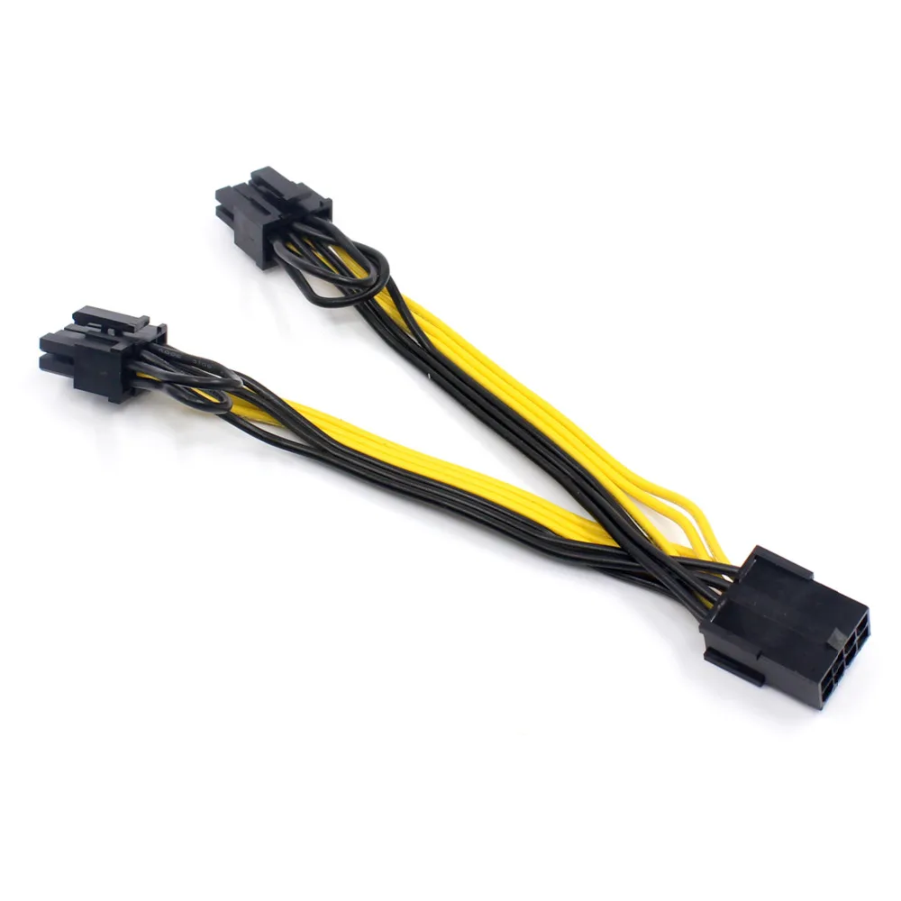 Видеокарта 10x PCI E PCIE 8p мама 2 порта двойной 8pin 6 + p папа GPU видеокабель шнур 18AWG