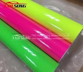 1.52*20m Premium Glossy Fluorescent Vinyl Sticker for Car Wrapping 3 Layers Fluorescent film Glossy fluorescent car Sticker 1.52*20m Premium Glossy Fluorescent Vinyl Sticker for Car Wrapping 3 Layers Fluorescent film Glossy fluorescent car Sticker