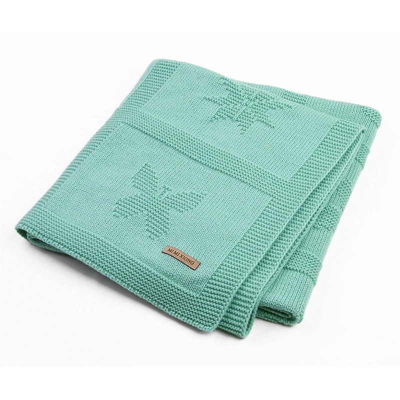 CieiK Baby Swaddle Blanket Knitted Soft Newborn Photography Wrap Children Toddler Floral Winter Bedding Stroller Linens 9575cm (6)