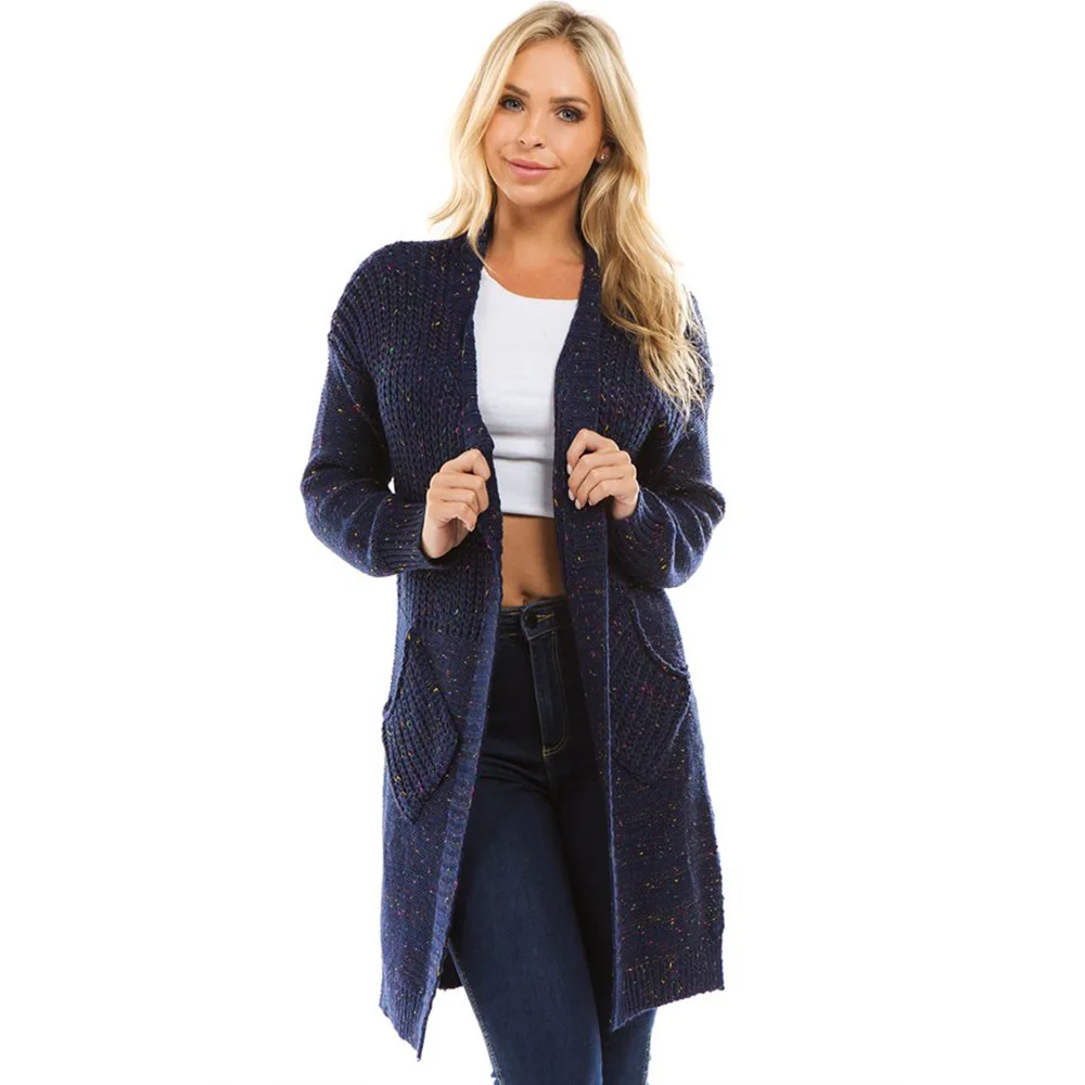 windbreaker womens open stitch solid woman knit trench spring elegant female long knit trench plus size clothes gothic coat