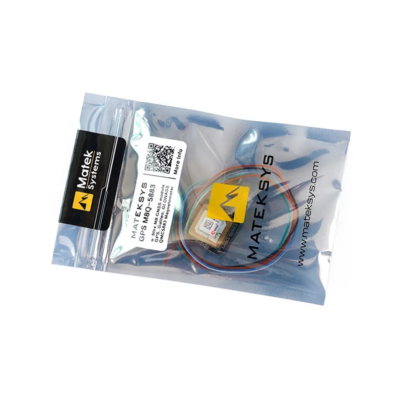 Mateksys GPS w COMPASS MODULE M8Q-5883 Ublox SAM-M8Q GPS GLONASS Galileo Receiver with Antenna Compass QMC5883L Integrated (6)