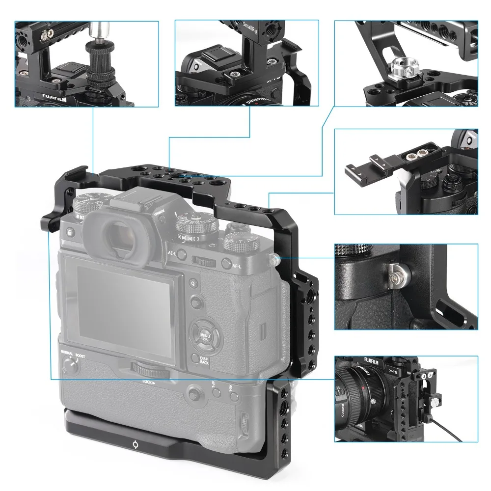 Клетка SmallRig DSLR для фотоаппарата Fujifilm X T2 и Fuji T3 с батарейным отсеком 2229|Клетки