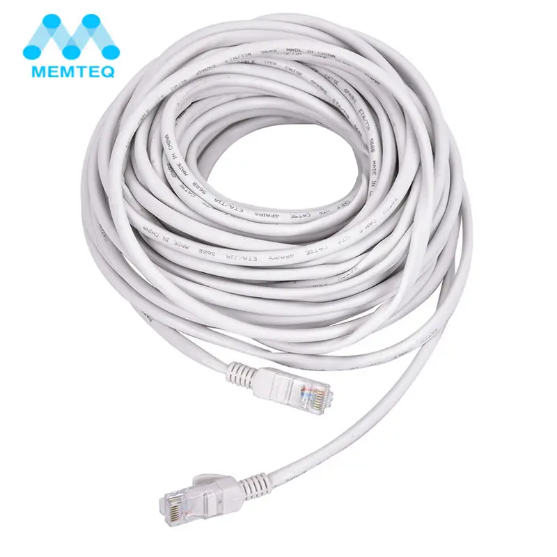 

MEMTEQ Ethernet Cables 100FT 15M RJ45 CAT5 Cat5e Ethernet Network LAN Cable UTP Patch Router Interesting for PC Router Laptop