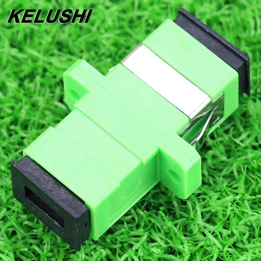 

200Pcs NEW Hot Split Telecom Grade SC APC Optical Fiber Connector Adapter Coupler Flange Special wholesale