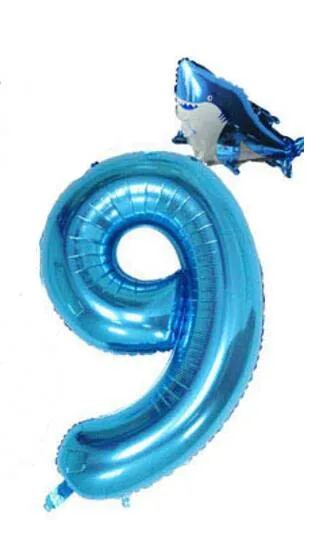 8-сезон 1st День рождения акулы детские тема животных вечерние Акула Количество воздушных шаров, для детей 1, 2, 3, 4, 5, 6 лет, детские подарки для детей украшения - Цвет: Design-09