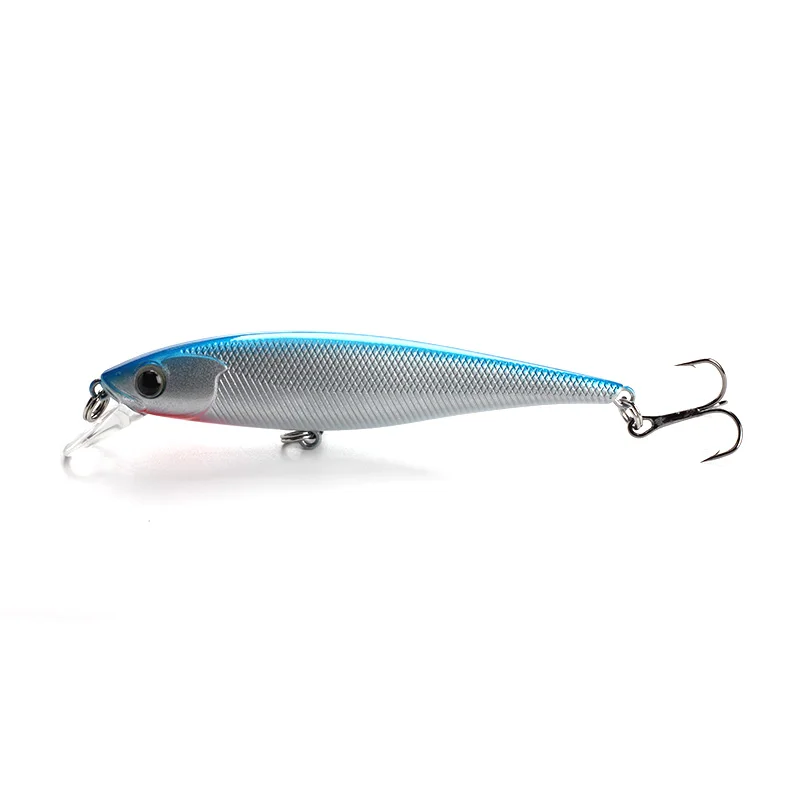 

1PCS/lot 90mm 10g Fishing Lure Minnow Hard Bait with 3 Fishing Hooks Fishing Tackle Lure 3D Eyes fishing bait Free Shipping