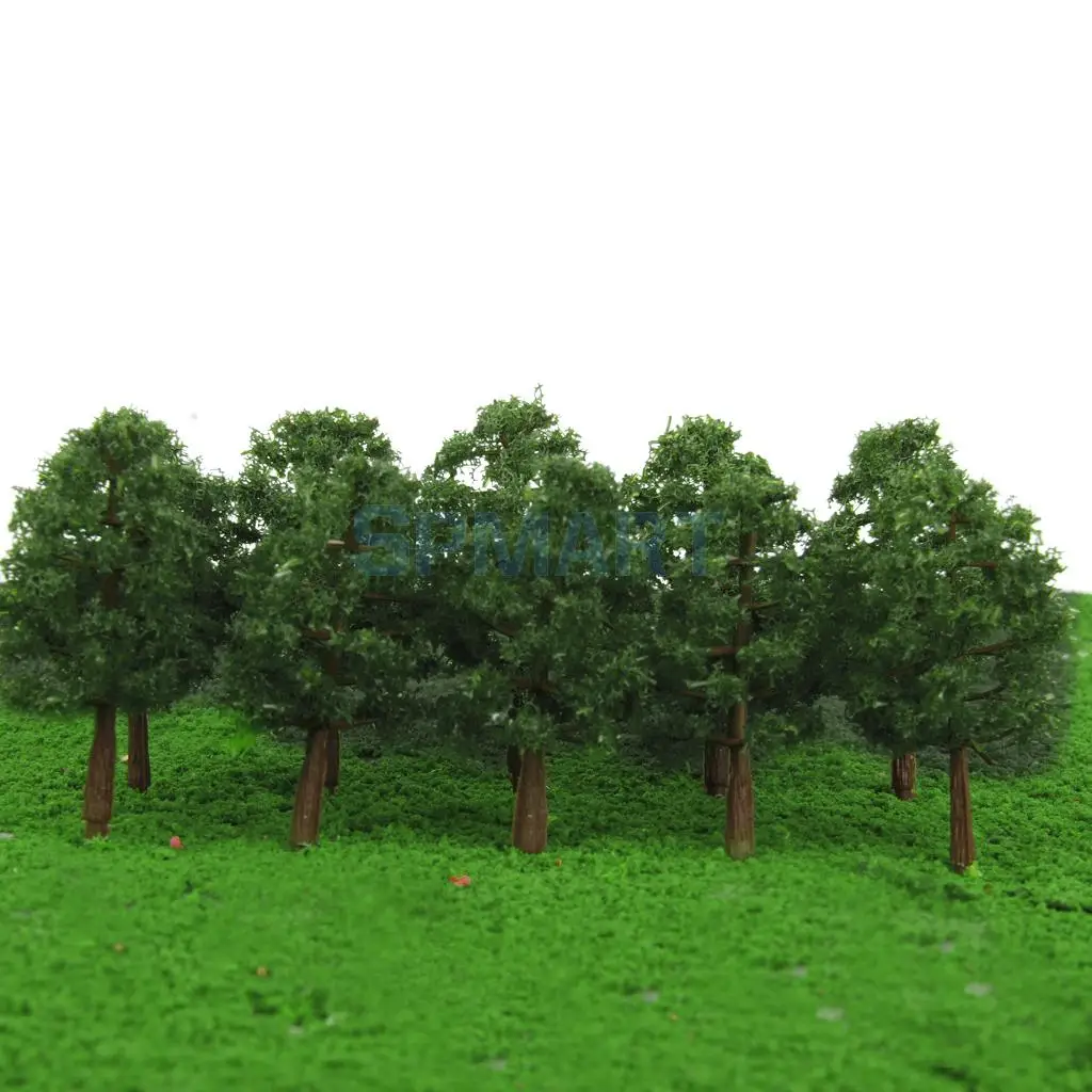 52pcs Architecture Scenery Model Trees Train Railroad Landscape HO OO Scale